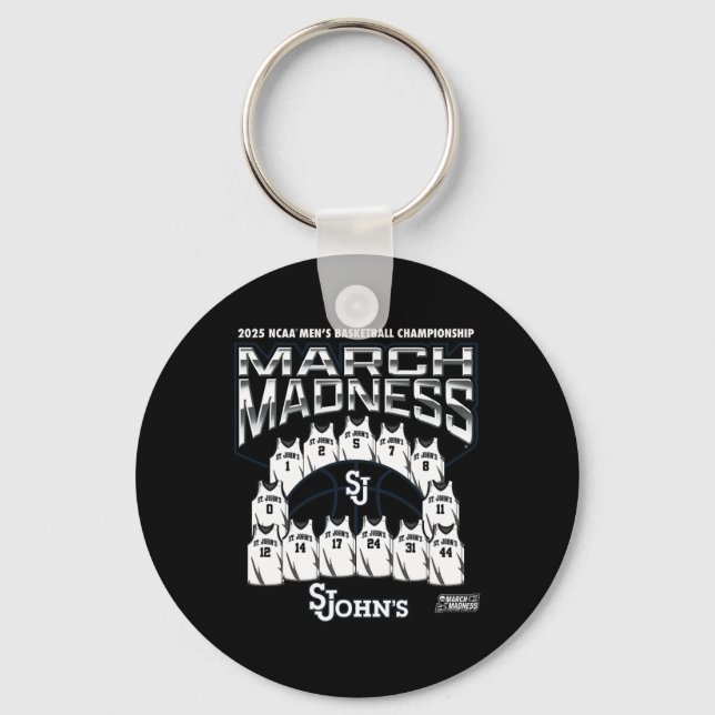 St. John's March Madness 2025 Men's Sketll Nil  Keychain (Front)