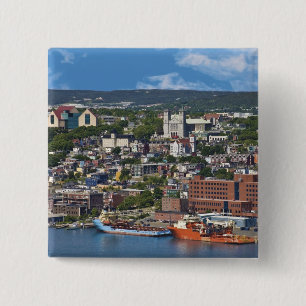 St. John's, Newfoundland, Canada, the coastline 2 Inch Square Button