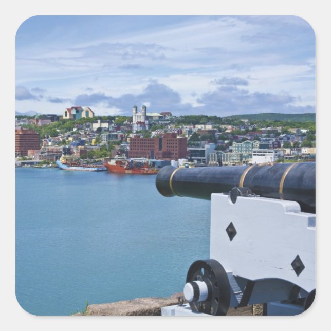 St. John's, Newfoundland, Canada, the waterfront Square Sticker (Front)