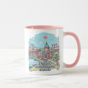 St John's Newfoundland Cute Skyline Pastel City Mug