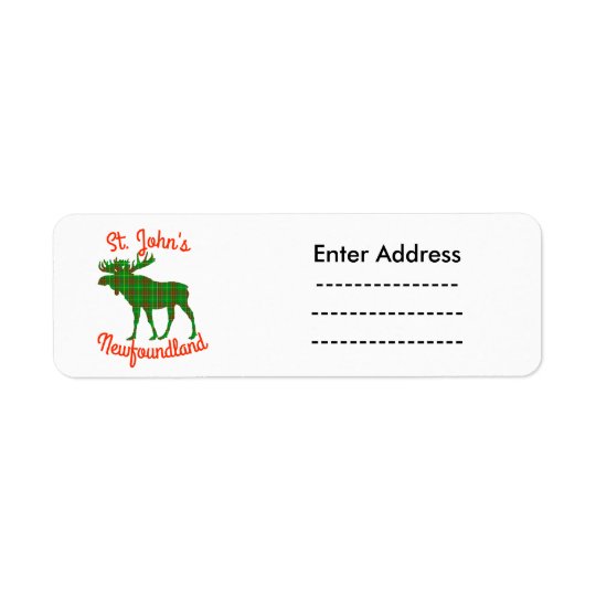 St. John's Newfoundland Sticker labels moose