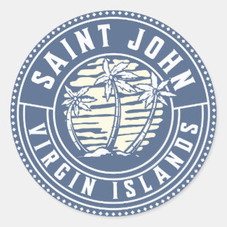 St Johns U.S. Virgin Islands Vacation Souvenir Classic Round Sticker