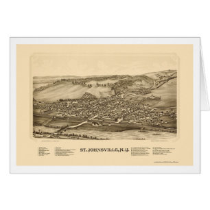 St Johnsville, carte panoramique de NY - 1890