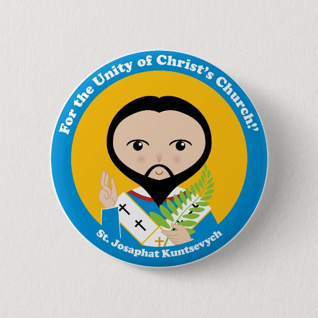 St. Josaphat Kuntsevych 2 Inch Round Button (Front)