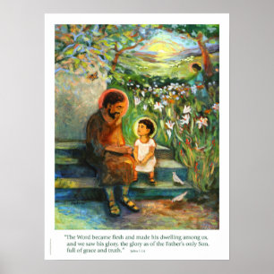 St. Joseph and Jesus Talk, Holy Family poster