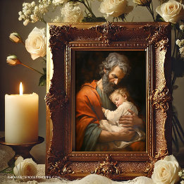 St. Joseph and the Child Jesus Religious Photo Print