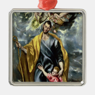 St. Joseph and the Christ Child, 1597-99 Metal Ornament