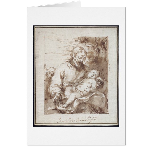 St Joseph avec l'enfant de sommeil du Christ (Devant)
