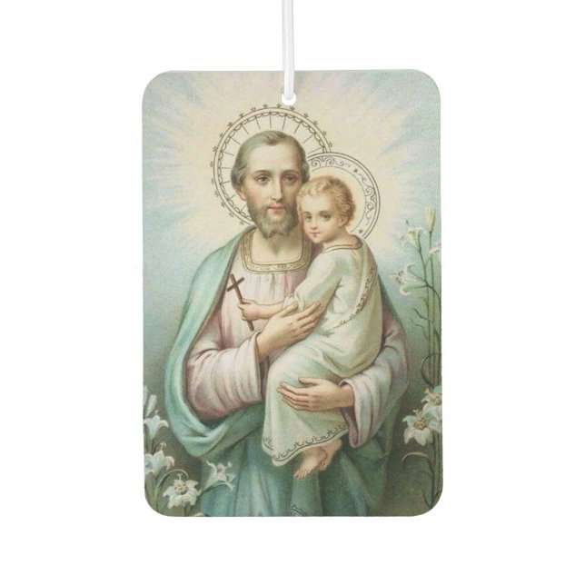 St. Joseph Baby Jesus  Lily Air Freshener (Front)