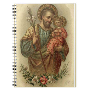 St. Joseph Baby Jesus  Lily Notebook
