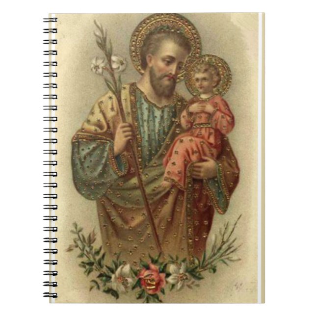 St. Joseph Baby Jesus  Lily Notebook (Front)