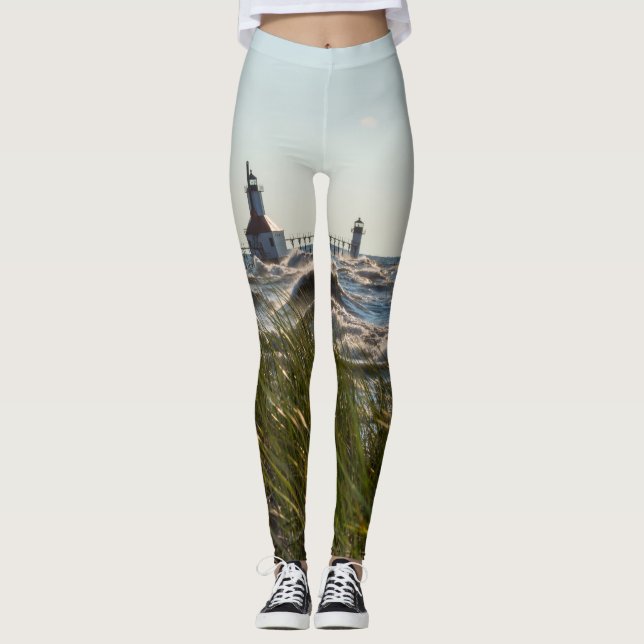 St Joseph Behind Sea Oats Leggings (Front)