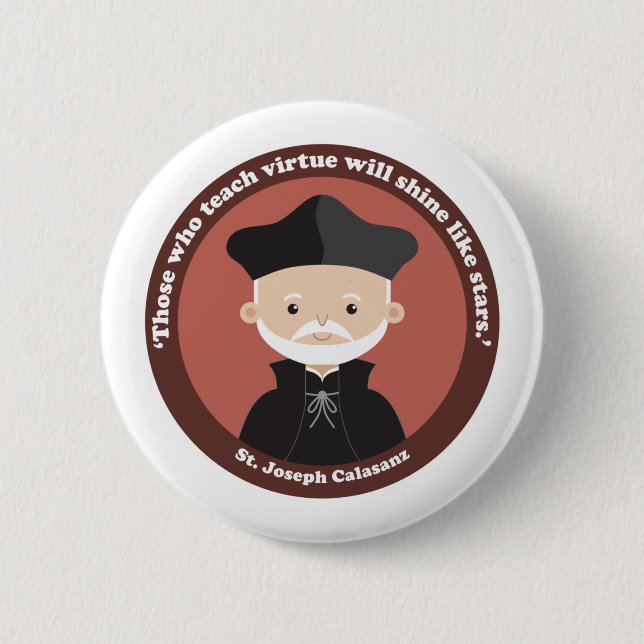 St. Joseph Calasanz 2 Inch Round Button (Front)