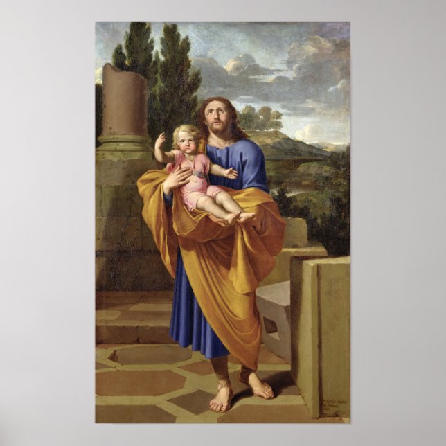 St. Joseph Carrying the Infant Jesus, 1665 Poster (Front)