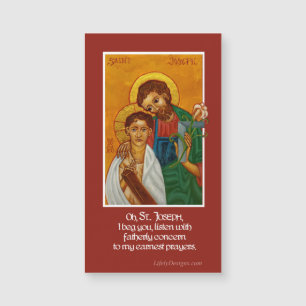 St. Joseph & Child Jesus   Prayer Magnet