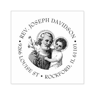 ST. JOSEPH CHILD JESUS RELIGIOUS ADDRESS RUBBER STAMP