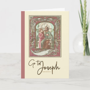 St. Joseph Child Jesus Vintage Religious Card
