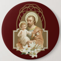 St. Joseph Child Jesus with Lily Religious 
