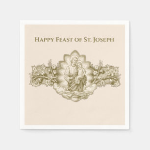 St. Joseph Day Feast Day Religious Napkin