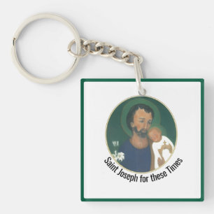 St. Joseph for these Times Flat Greeting Card Keychain