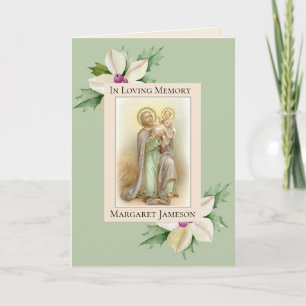 St. Joseph Jesus Catholic Condolence Thank You Card