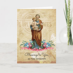 St. Joseph Jesus  Catholic Graduation Commencement Card