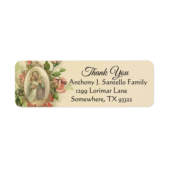 St. Joseph Jesus Floral Thank You (Front)