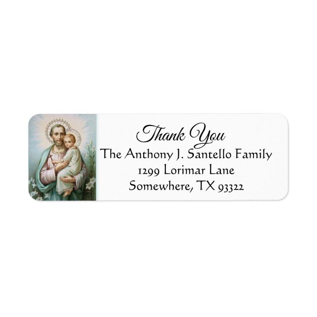 St. Joseph Jesus Lilies Thank You (Front)