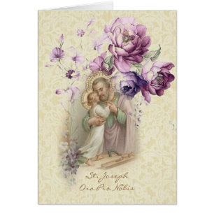 St. Joseph Jésus Vintage catholique