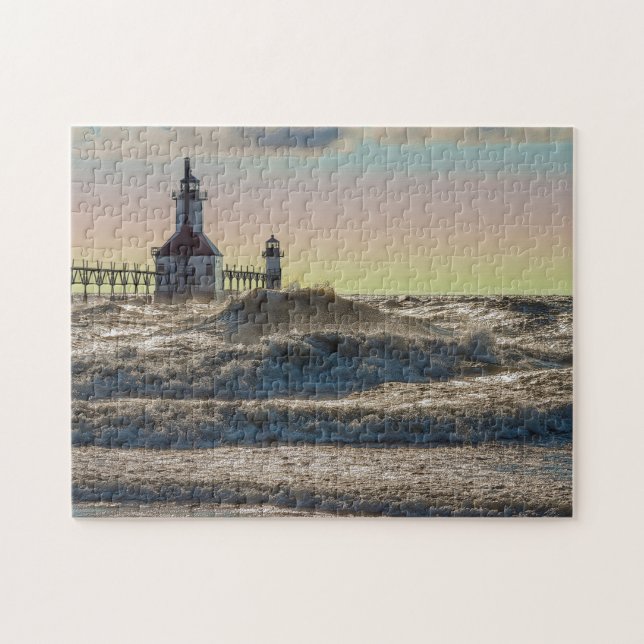 St Joseph Lighthouse Painterly Jigsaw Puzzle (Horizontal)
