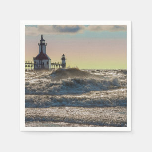 St Joseph Lighthouse Painterly Napkin