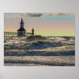 St Joseph Lighthouse Painterly Poster