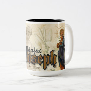St. Joseph Memorare Prayer Catholic Religious Two-Tone Coffee Mug