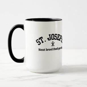 St. Joseph Next Level Dad Black Collegiate Font  Mug