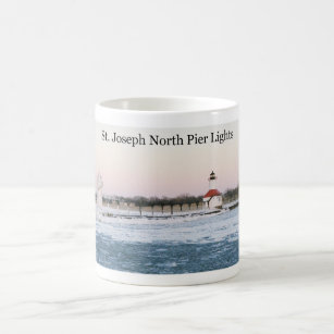 St. Joseph North Pier Lights mug