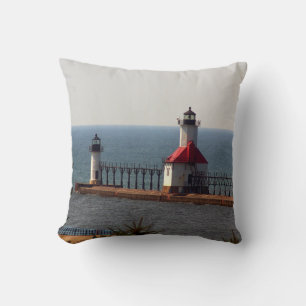 St. Joseph North Pierhead Lights pillow