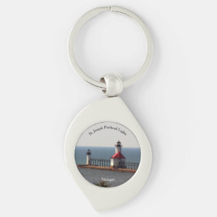 St.Joseph Pierhead Lights metal key chain