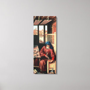 St. Joseph Portrayed as a Medieval Carpenter Canvas Print