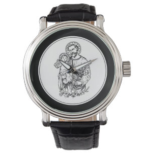 St. Joseph Pray for Us Black,  White, Catholic Watch