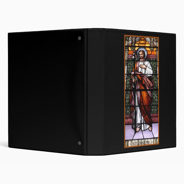 St. Joseph pray for us - stained glass window Binder (Background)