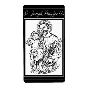 St. Joseph Priez pour Nous Noir, Blanc, Catholiqu