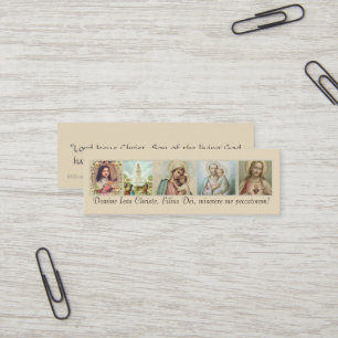 St. Joseph, Sacred Heart, Mary, Fatima, Therese Mini Business Card