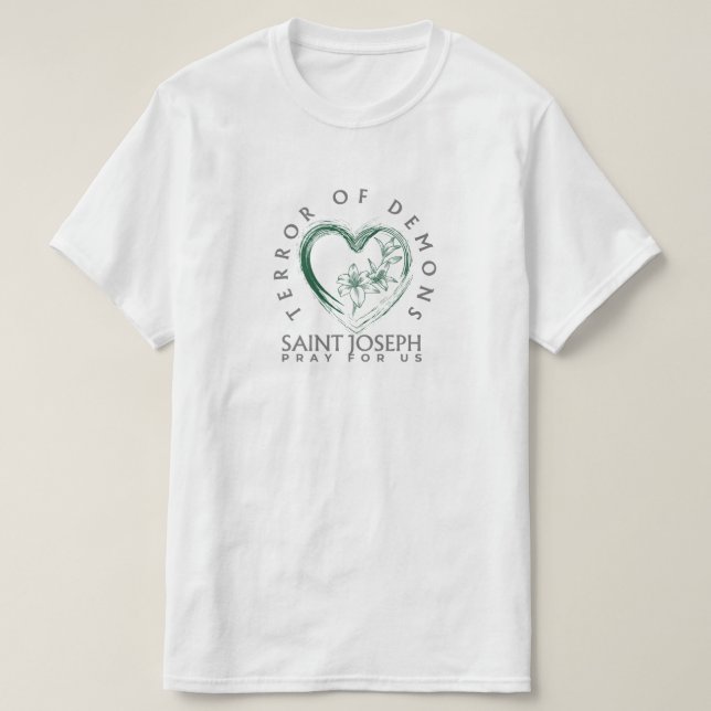 St Joseph Terror of Demons T-Shirt (Design Front)