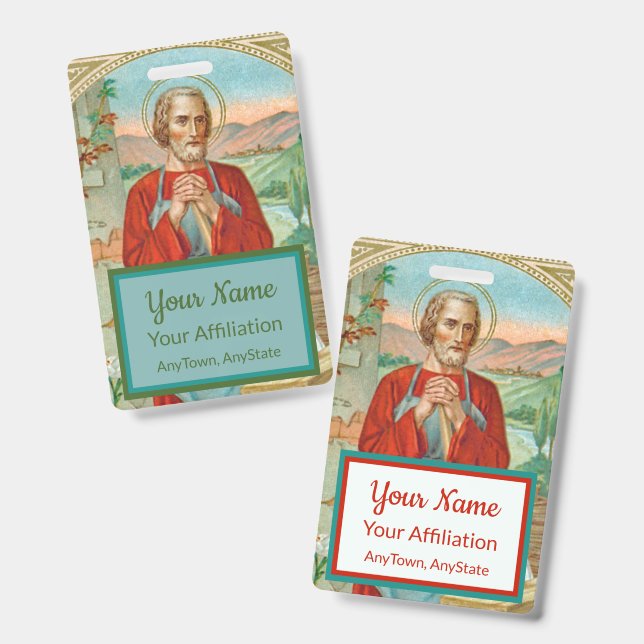 St. Joseph the Worker (BK 31) Badge (Front & Back)