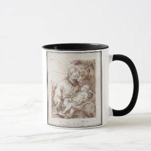 St. Joseph with the Sleeping Christ Child (pen & b Mug