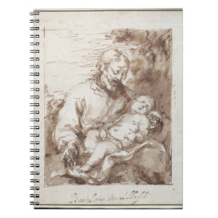 St. Joseph with the Sleeping Christ Child (pen & b Notebook