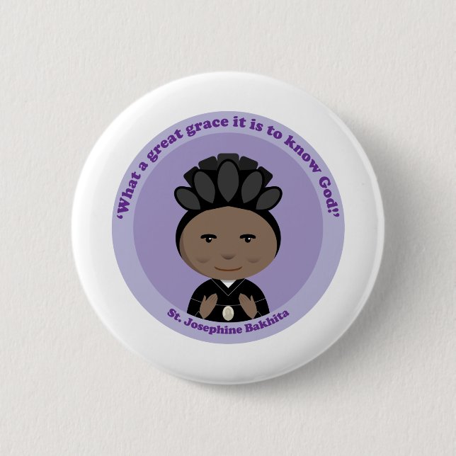 St. Josephine Bakhita 2 Inch Round Button (Front)
