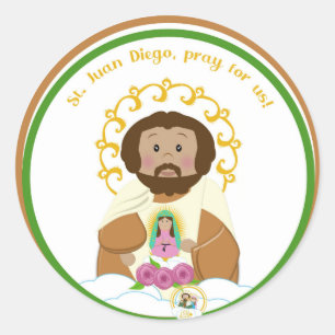 St. Juan Diego Classic Round Sticker