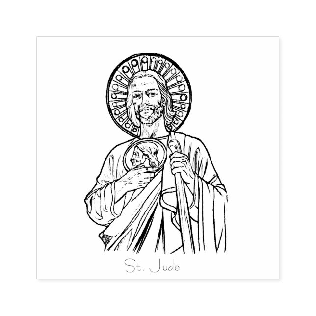 St. Jude Catholic Religious Rubber Stamp (Imprint)
