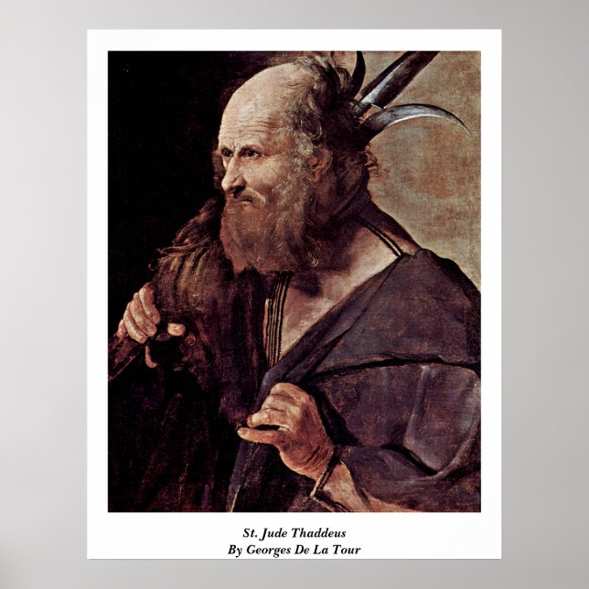 St. Jude Thaddeus By Georges De La Tour Poster (Front)